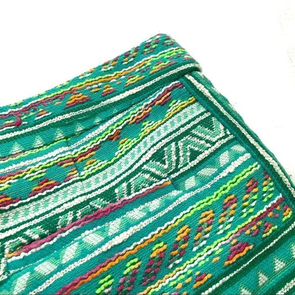 Anthropologie Elevenses Costa Aztec Embroidered shorts 0 Green - Picture 13 of 16